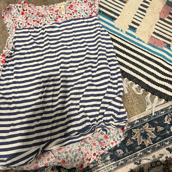 Matilda Jane Wish You Were Here Floral Striped Top Small - Picture 8 of 12